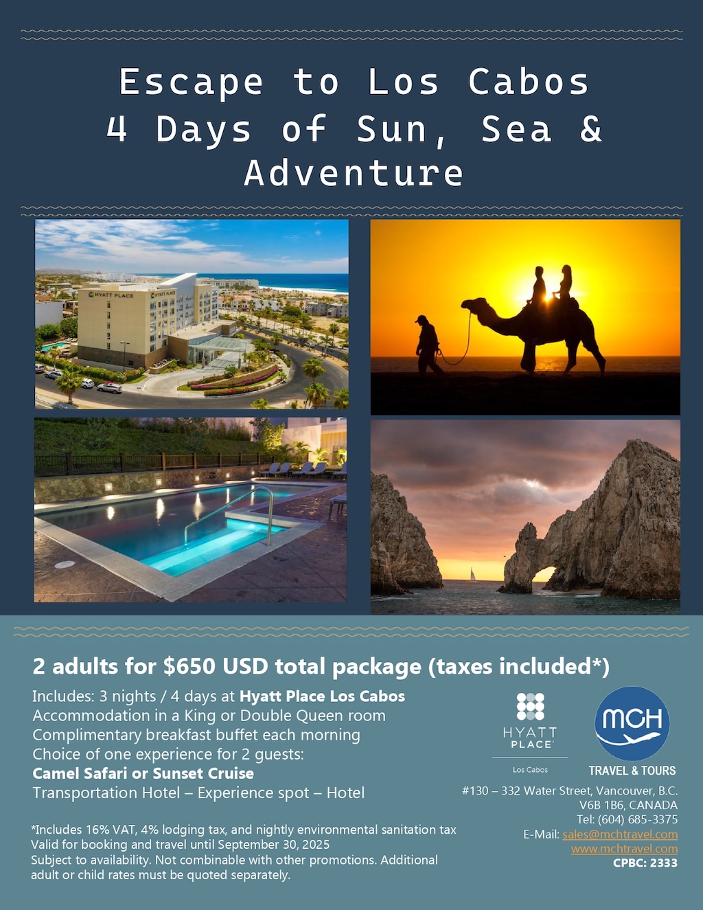 Flyer about Cabo San Lucas